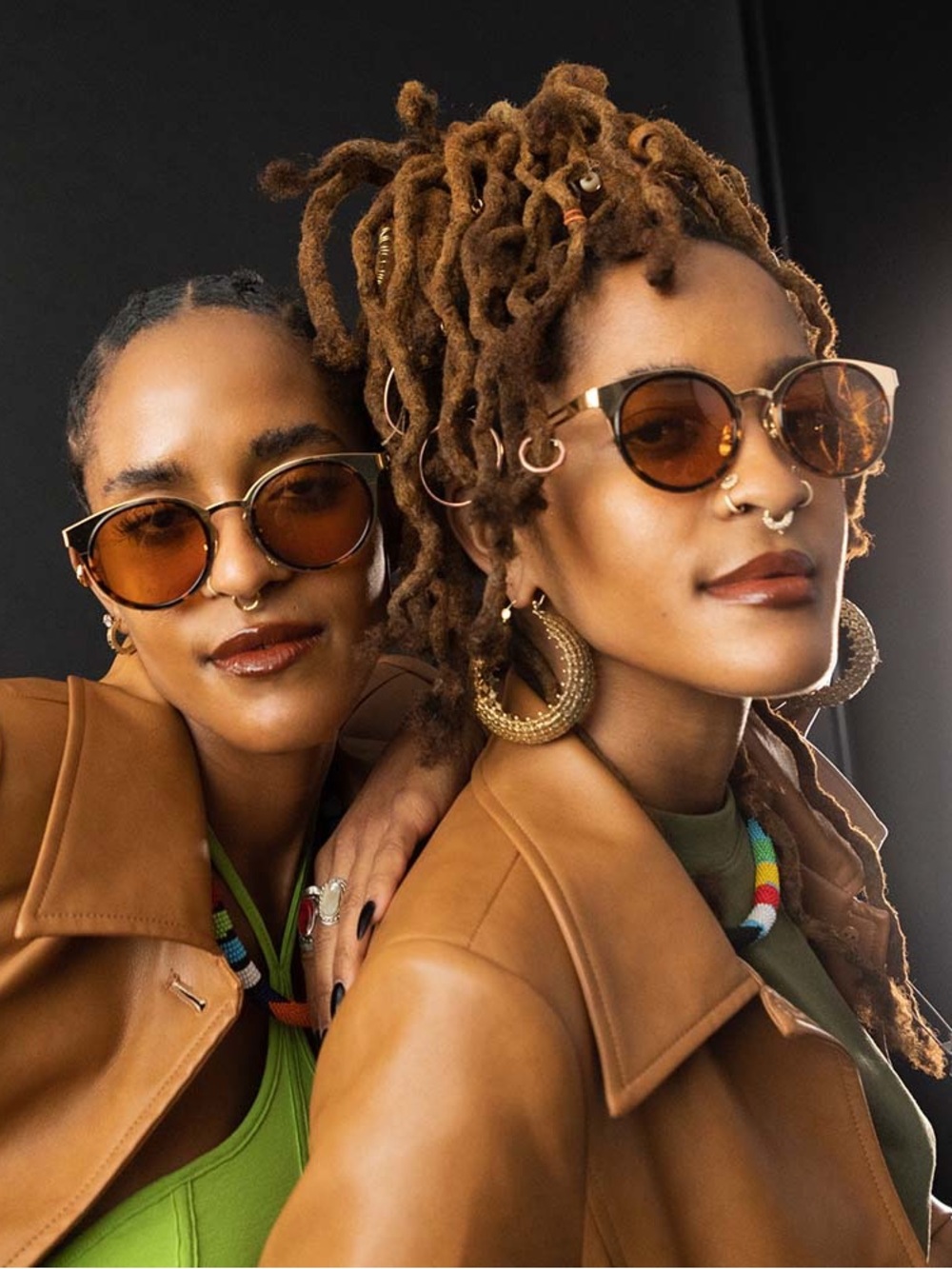 Coco and Breezy Brown Tinted Round Sunglasses